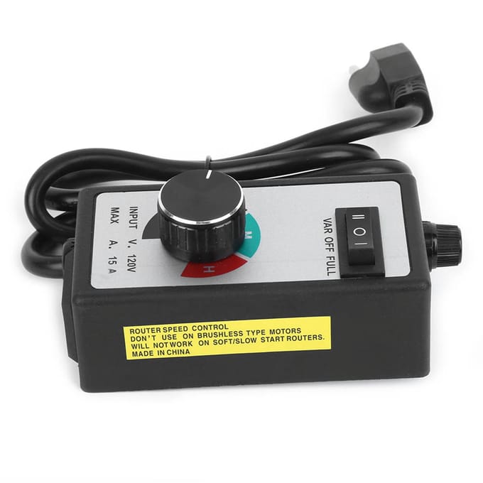 Variabele Ventilatorsnelheidsregelaar 1800W voor Hydroponische Inline Ventilator Afzuiging  (2?Meterkabel ) black
