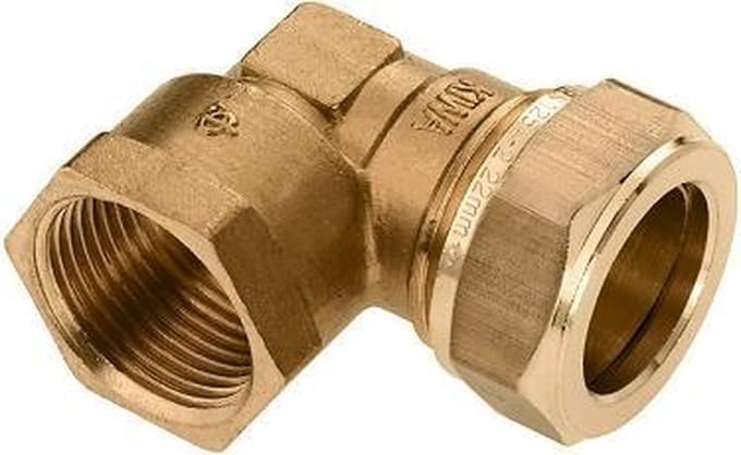 Bonfix knelkoppeling - knie - binnendraad - 1/2 x 18mm - Messing