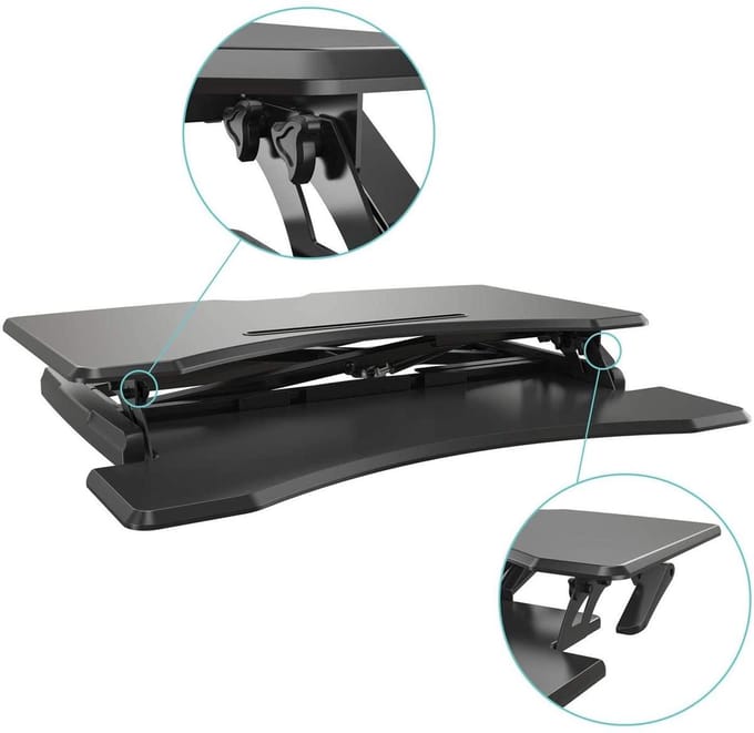 Thuiskantoor- VIISAN- Sit- Stand Desktop Desk Workplace Sit & Stand Laptop Mount Workstation (FY33SD)