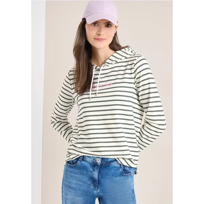 Gestreept shirt met capuchon