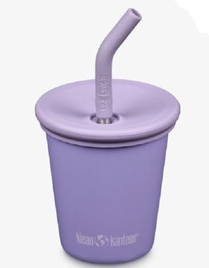 Klean Kanteen Kid Cup - Straw Lid Paisley Purple