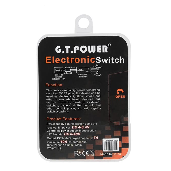 GTPOWER Afstandsbediening Elektronische Schakelaar voor RC Vliegtuig Helikopter Auto