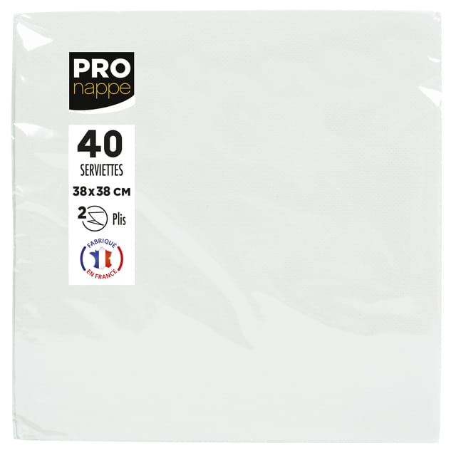 Servet Pronappe 1/4 vouw 2-laags 380x380mm 40 vel wit
