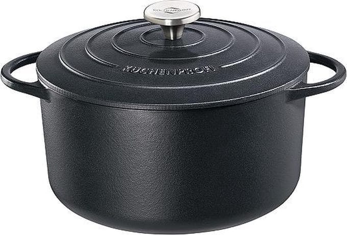 Küchenprofi Provence 24cm rond zwart, gietijzer , 4,2 liter