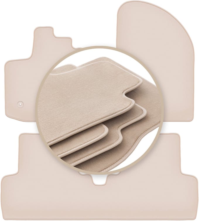 PREMIUM beige vloermatten voor: Dacia Lodgy minivan 2012-