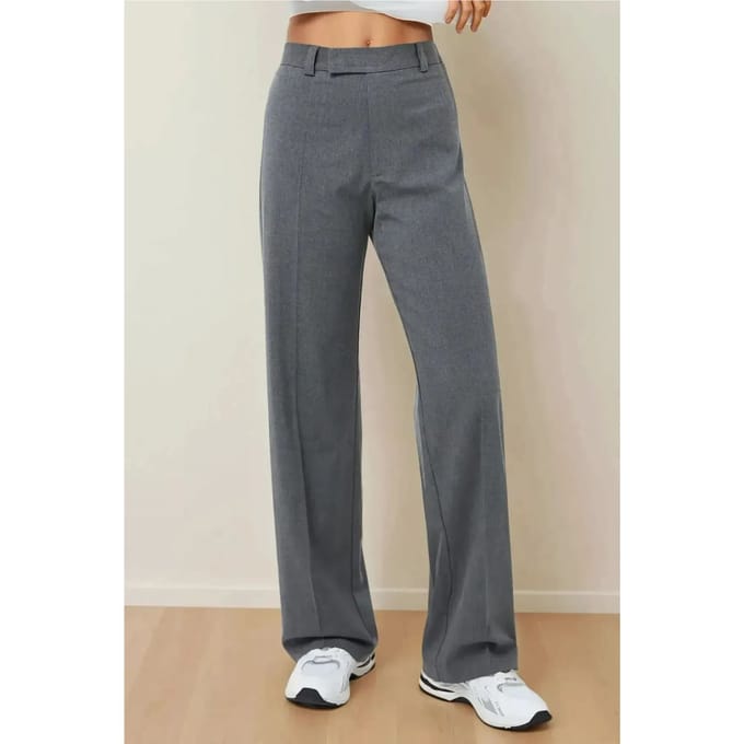 Hoge Taille Rechte Pijpen Broek