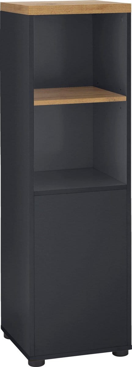 Notio Living Thessa-Kast - 1-deur 1-plank - Wit/Antraciet