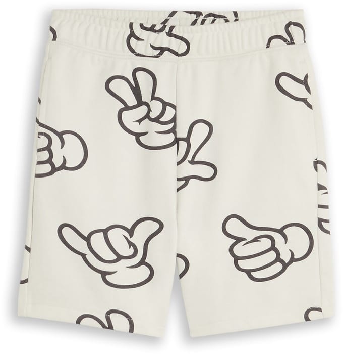 Tom Tailor - Sweatshorts met patroon - Maat 98 - off white grey hand design