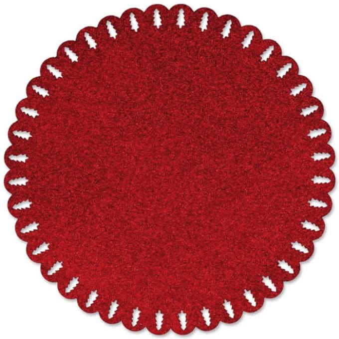 Unique Living | placemat xmas | rond | polyester | | Ø38cm
