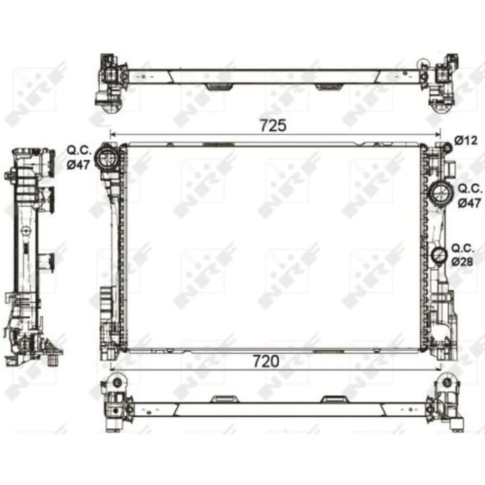 Radiator, motorkoeling NRF 53113