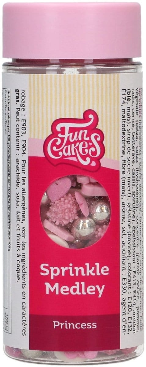 FunCakes Sprinkle Medley - Prinsessen - 50g - Eetbare Taartdecoratie