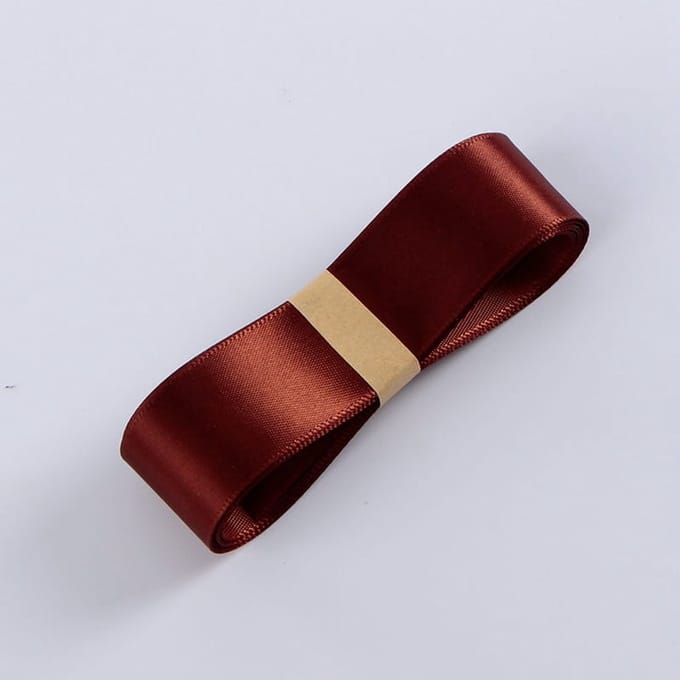 Mech-mech Rol - Florale Lint - Chocolade - 2,5cmx32m