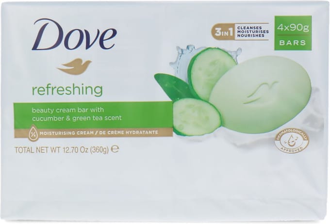 Dove Zeep - Go Fresh Touch Komkommer 4 x 90 g