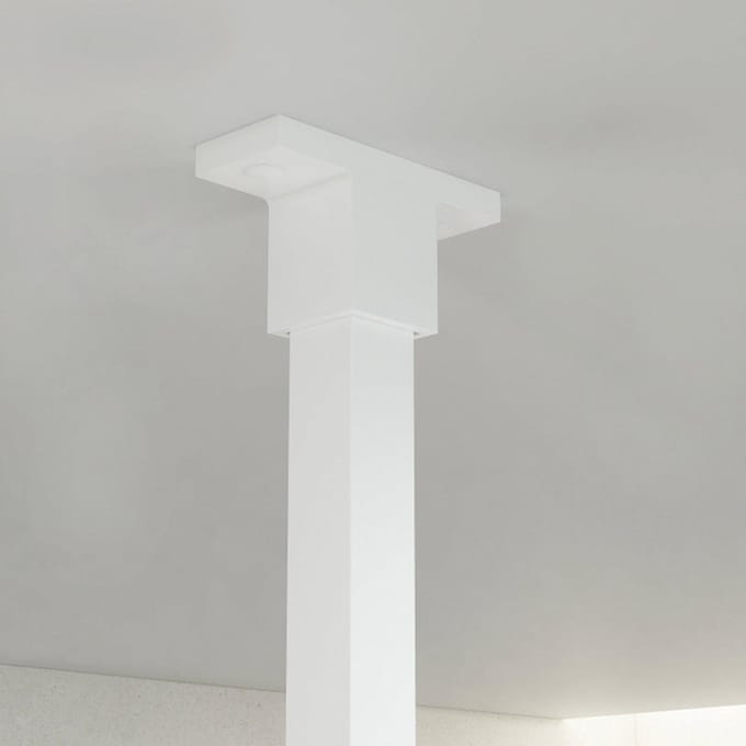 FugaFlow Eccelente Vetro Stabilisatiestang - plafond - tbv inloopdouche badkamer 125cm - mat wit