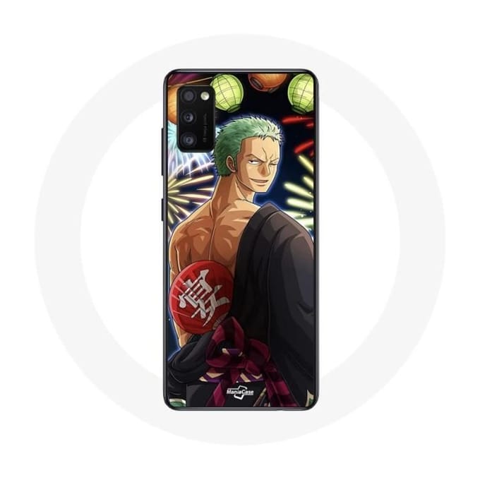 Coque pour Samsung Galaxy A41One Piece Joyeux noël Zoro Anime Manga