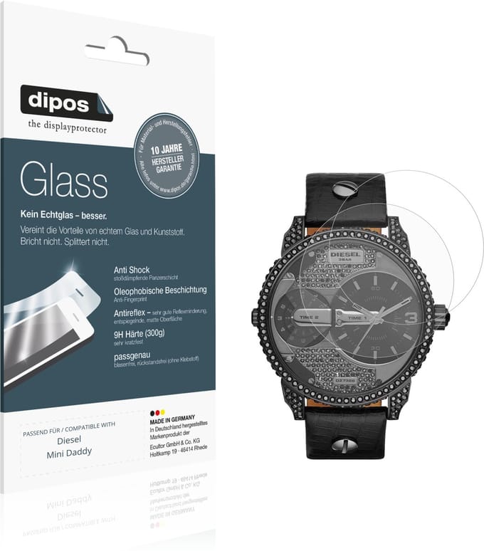 dipos – 2x Matte Pantserfolie geschikt voor Diesel Mini Daddy | 9H Screenprotector