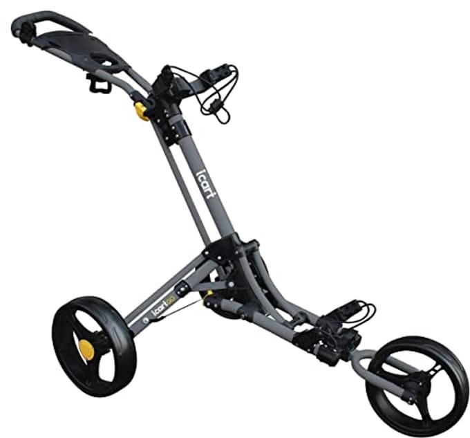 3 Wiel Duwwagen voor Golf - Grijs/Zwart