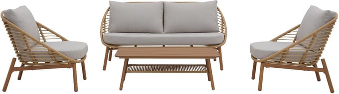 Frederikke loungeset met kussens naturel.