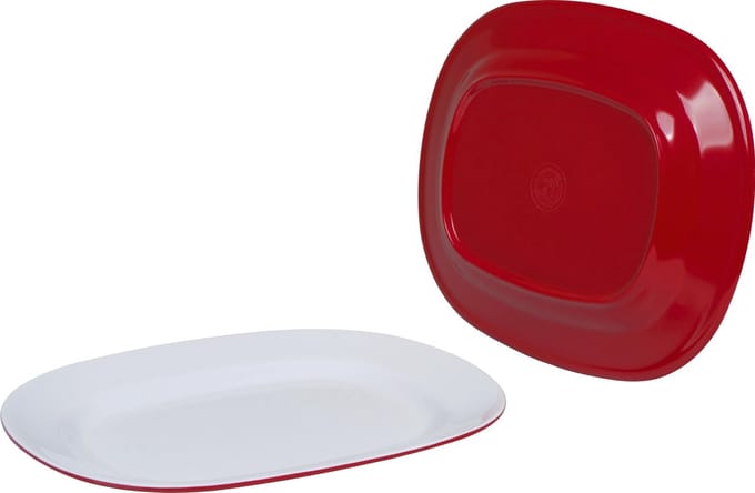 Bo-Camp Schaal - 100% Melamine - 31x25x3 Cm - Two-tone Rood