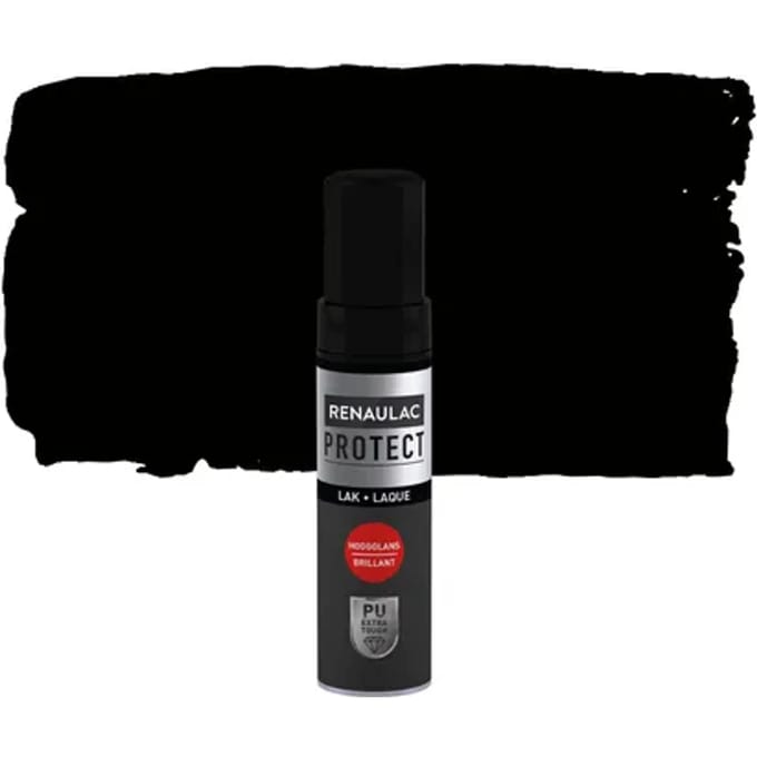 Renaulac Lak Protect - Hoogglans - Gitzwart Ral 9005 - 12ml