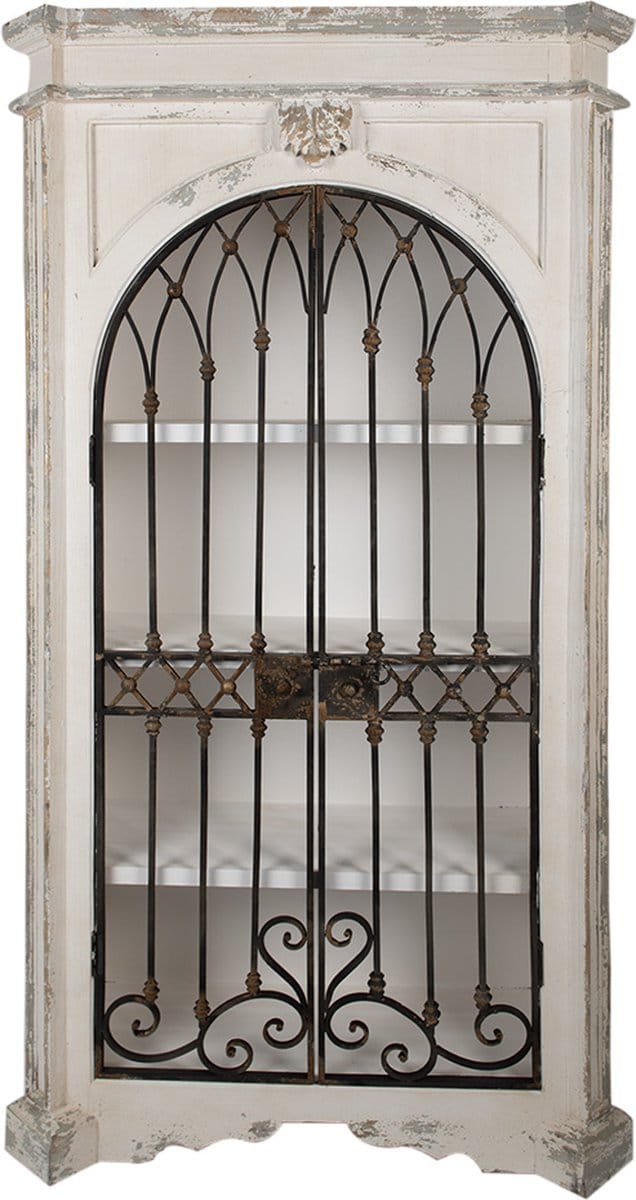 Clayre & Eef Kast 102x42x190 cm Beige Zwart Hout