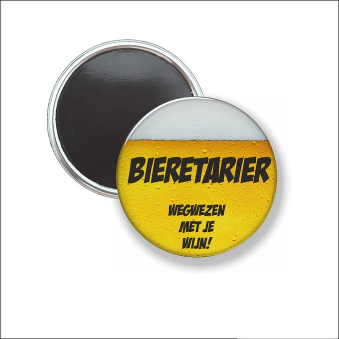 Button Met Magneet 58 MM - Bieretarier - NIET VOOR KLEDING