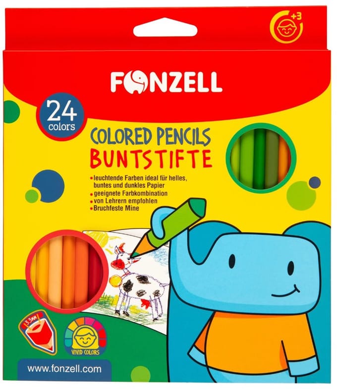 Fonzell Kleurpotlood Set – Premium Quality – 24 Kleuren