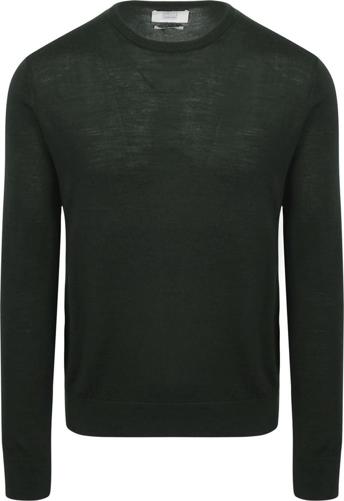 King Essentials The John Pullover Merino Donkergroen - Maat XL - Heren - Pullovers