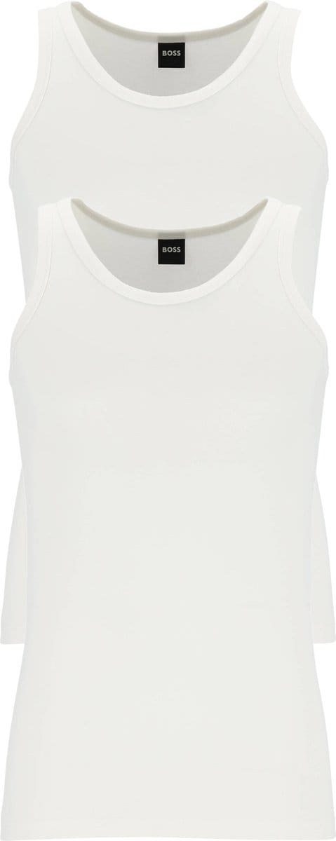 HUGO BOSS Modern stretch tanktops slim fit (2-pack) - heren singlets O-hals - wit