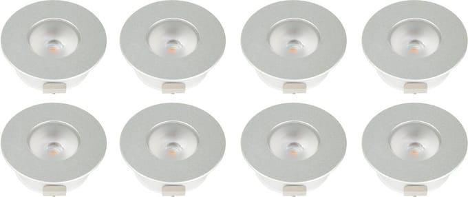 LETT® Mini Inbouw LED Spotjes - met Dimmer - Set van 8 x 1,5W