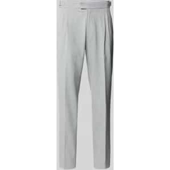 Pantalon met vouw en steekzakken