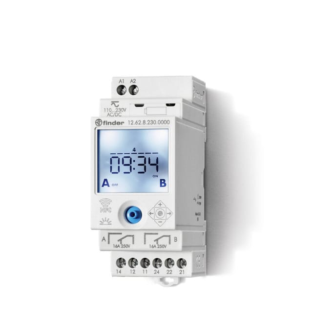 Finder 12.62.8.230.0000 Schakelklok voor DIN-rails 12.62.8.230.0000 230 V/DC, 230 V/AC Weekprogramma