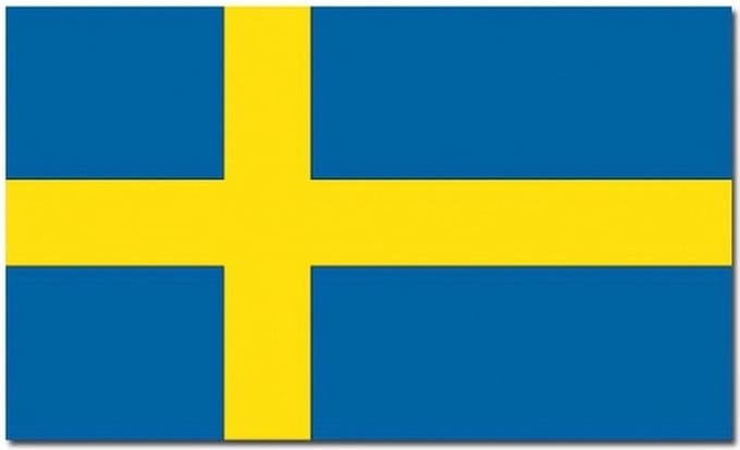 *** Grote Zweedse Vlag 90x150cm - Vlag Zweden - van Heble® ***