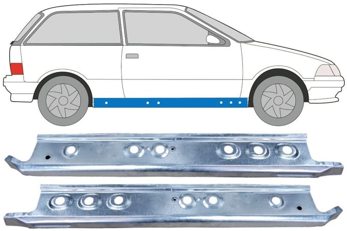 Binnenste reparatie dorpel voor Suzuki Swift 1988-2004 / Links / Rechts / Set