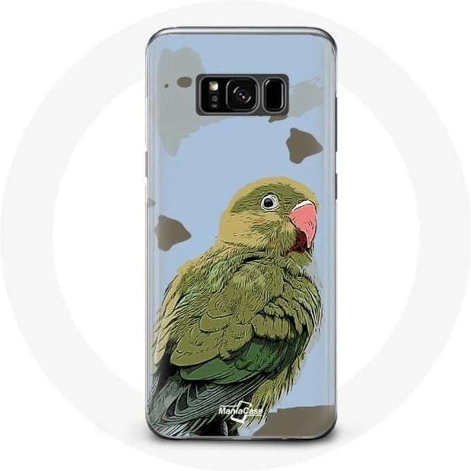 Coque - Samsung - Galaxy S8 - Vert - Perruches Oiseaux - Rigide vert