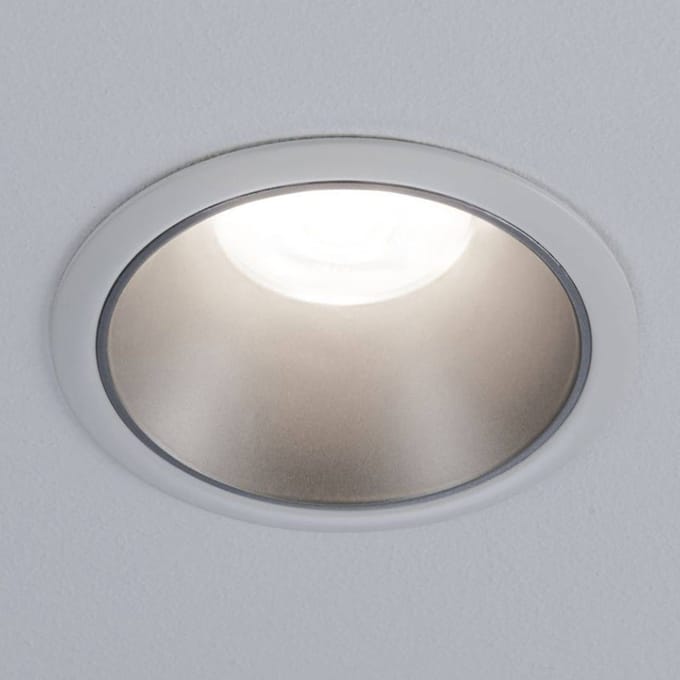 Inbouwlamp Cole rond 88 mm GU10 max. 10W 230V dimbaar Wit, Zilver