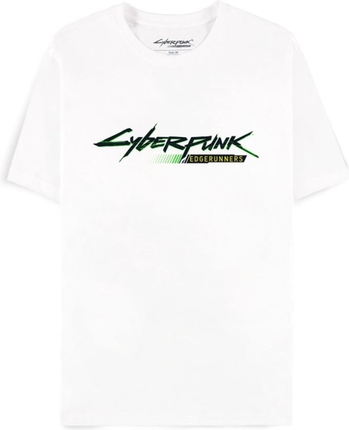 Cyberpunk: Edgerunners - Logo Heren T-shirt - M - Wit