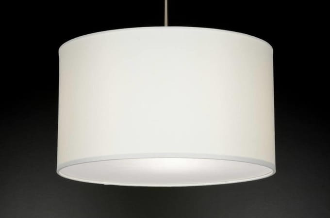 Lumidora Hanglamp 30379 - YORK - E27 - Wit - Textiel - ⌀ 45 cm