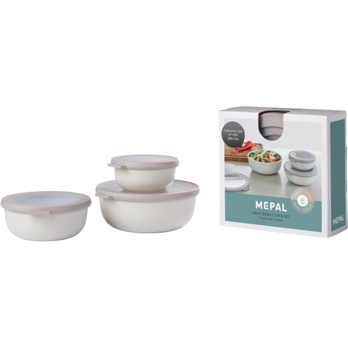 Mepal - Multikom Cirqula vershouddoos set - 350 + 750 + 1250 ml - Rond - Nordic white