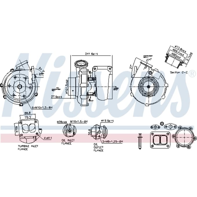 Supercharger, drukvulling NISSENS 93295