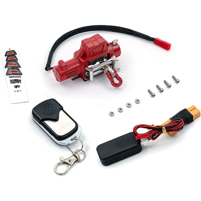 Treuil RC avec système de télécommande, prise XT60, Compatible avec 1/10 1/8 Traxxas TRX-4 Trx4 Axial XT60 plug