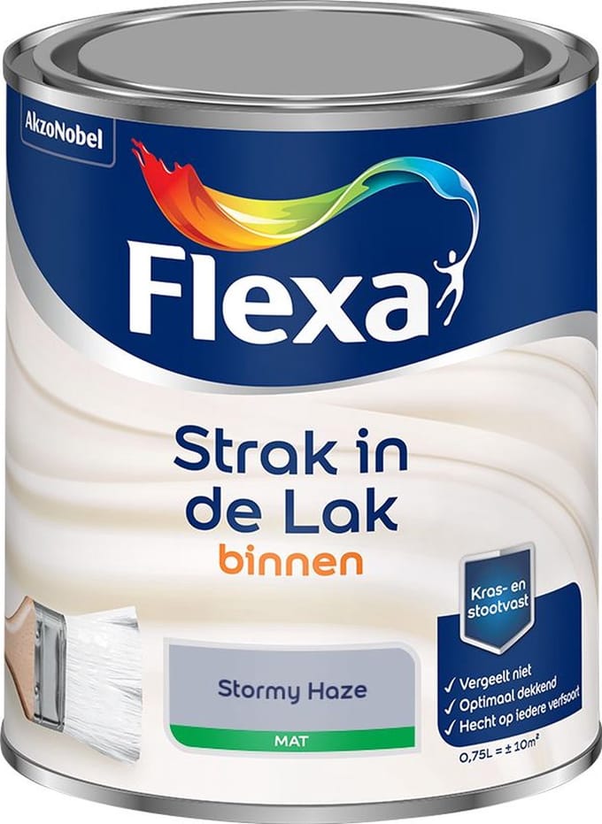 Flexa - Strak In De Lak Binnenlak Mat - Stormy Haze - Mengverf - 750 Ml