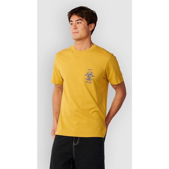 Rip Curl Search Icon T-shirt Met Korte Mouwen Geel S Man