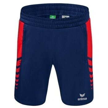 Erima Six Wings Worker Short Heren - Rood / New Navy | Maat: S