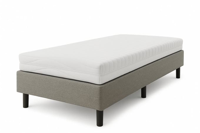 Nessa® - 90x190 - Boxspring Furkan - Grijs - Inclusief Matras