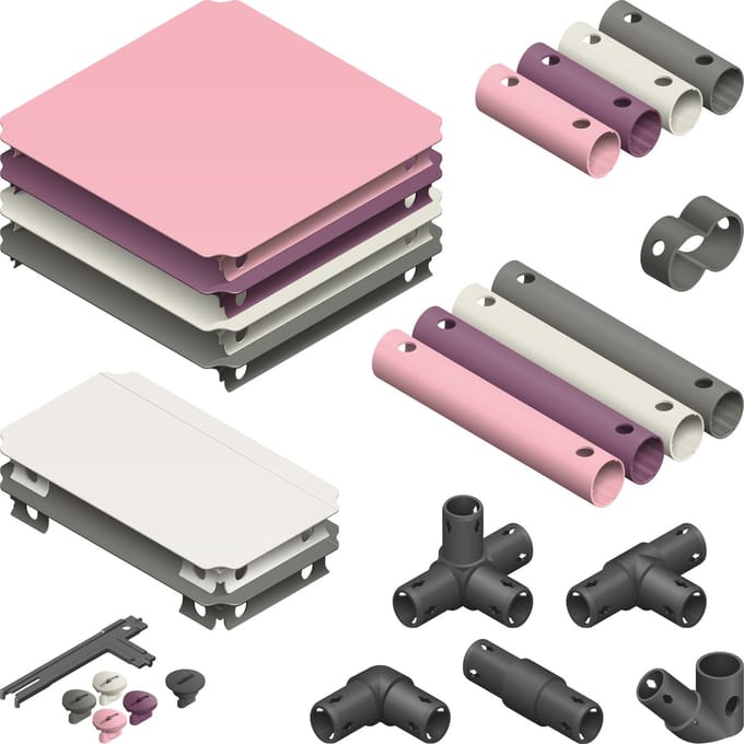 Quadro Upgrade Kit Home - Roze/Grijs