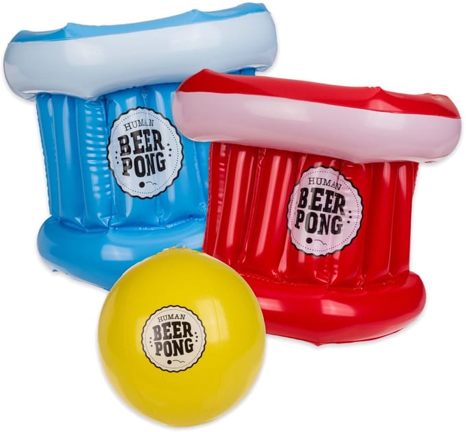 Dailygoods- Bierpong Spel - Menselijke Bierpong - Opblaasbare Hoeden