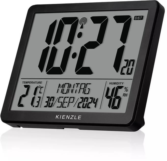 Kienzle Wekker - XXL - Digitale Wekker - DCF - Zwart