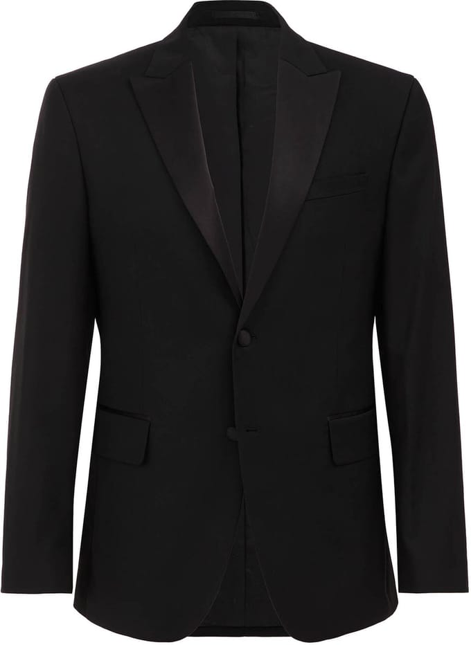 WE Fashion Heren slim fit tuxedo blazer