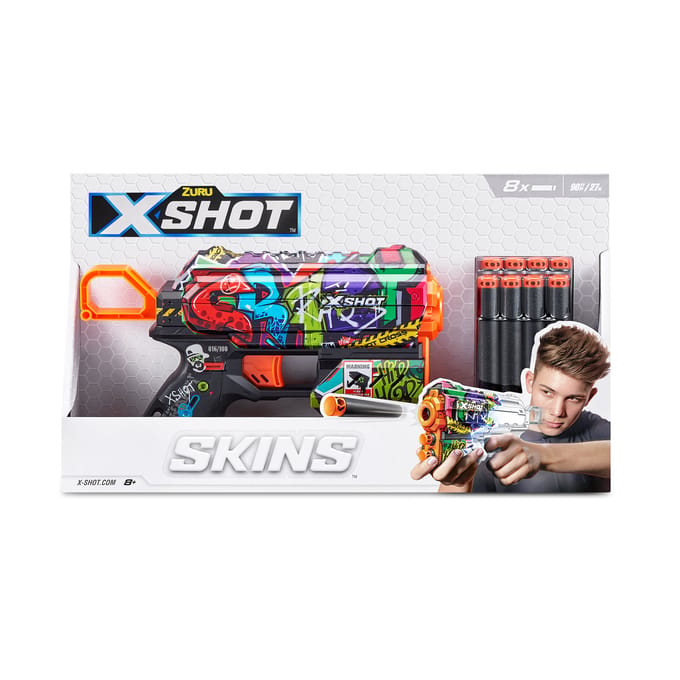 Xshot -shot Skins Flux met 8 darts - Striper Dartgeweren